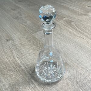 ILLUSIONS Handcut Handblown Samobor Crystal  Decanter Yugoslavia 11.5"